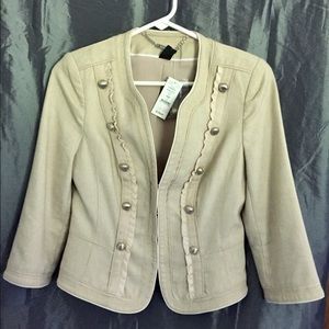 Gold WHBM Blazer with beautiful detail. New.